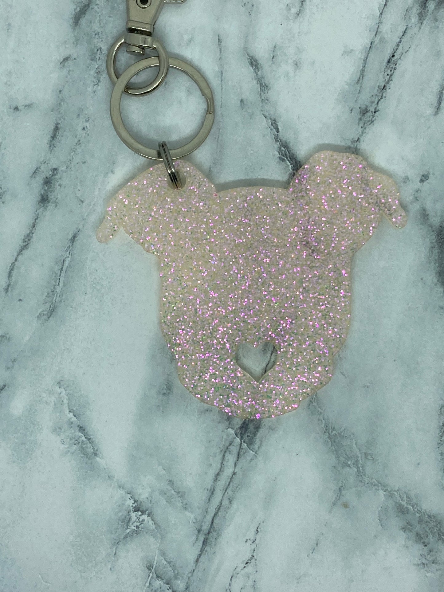 Pittie Head Keychain