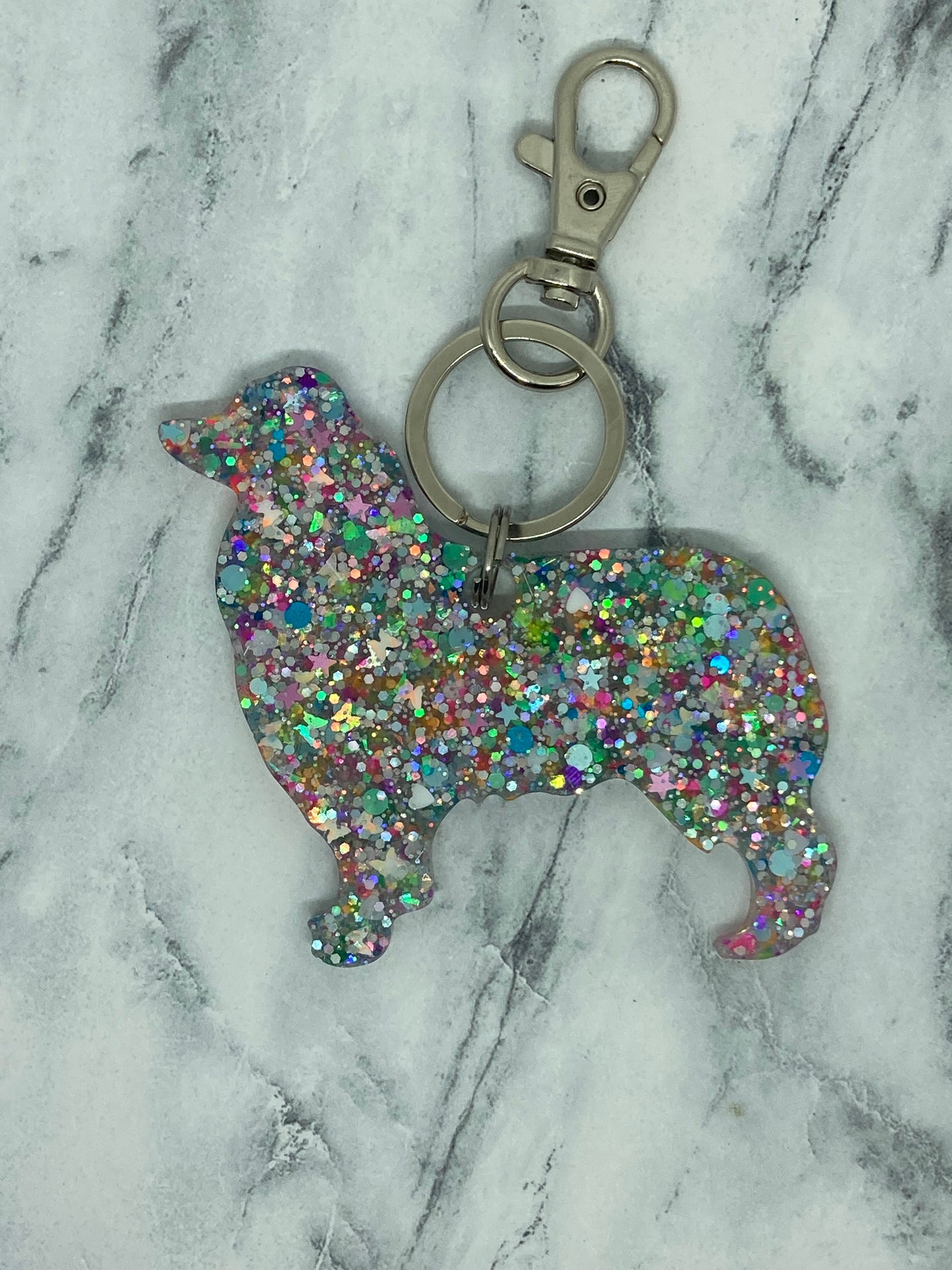 Australian Shepherd Collie Keychain