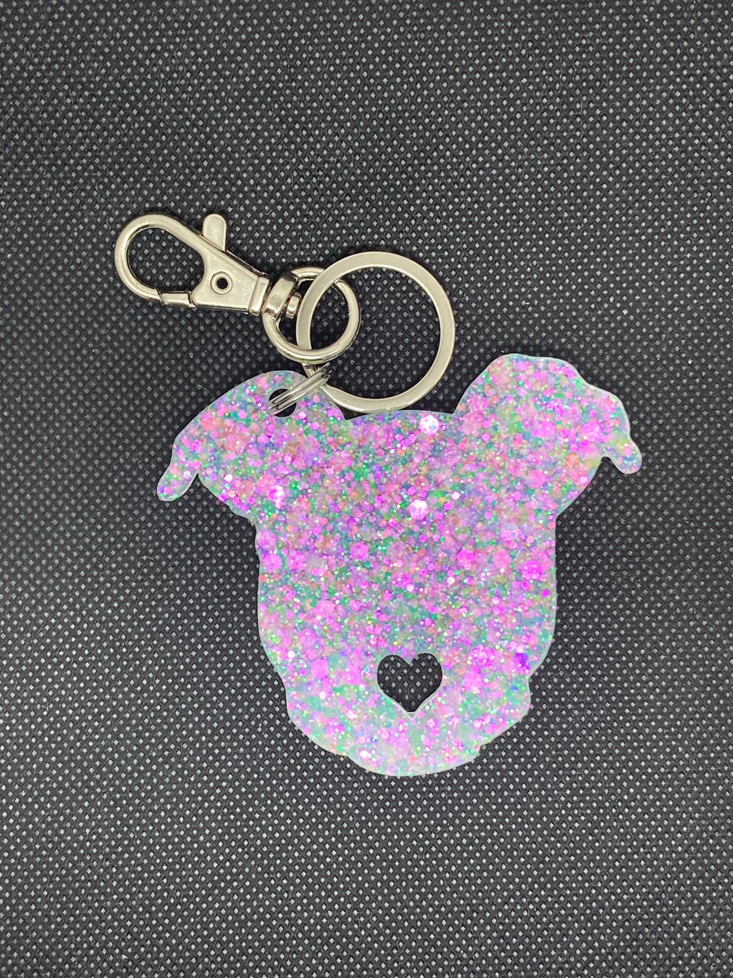 Pittie Head Keychain