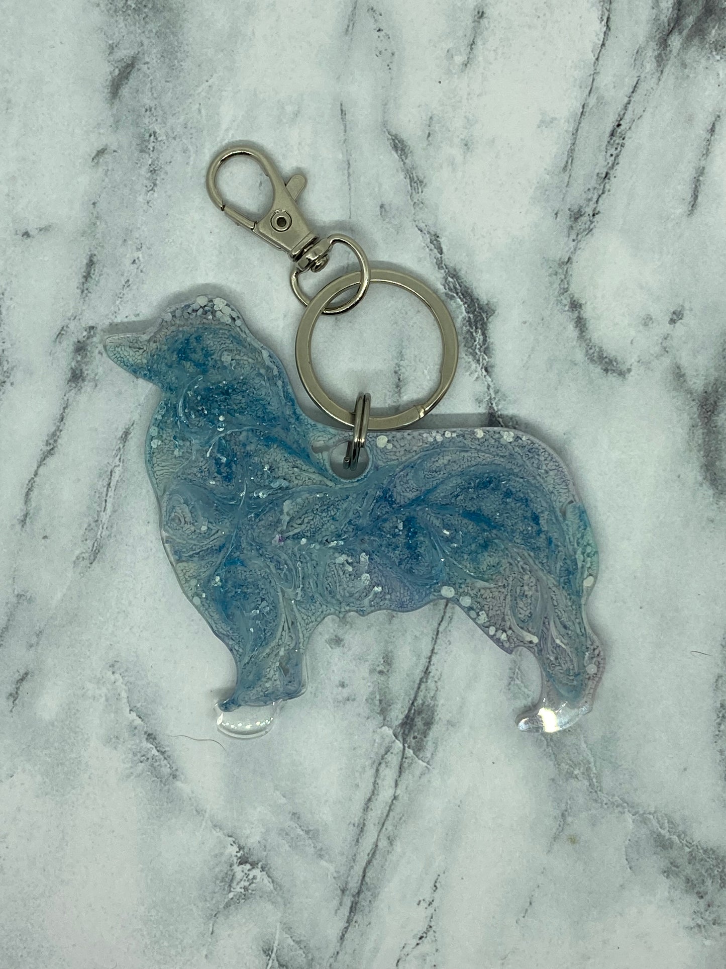 Australian Shepherd Collie Keychain