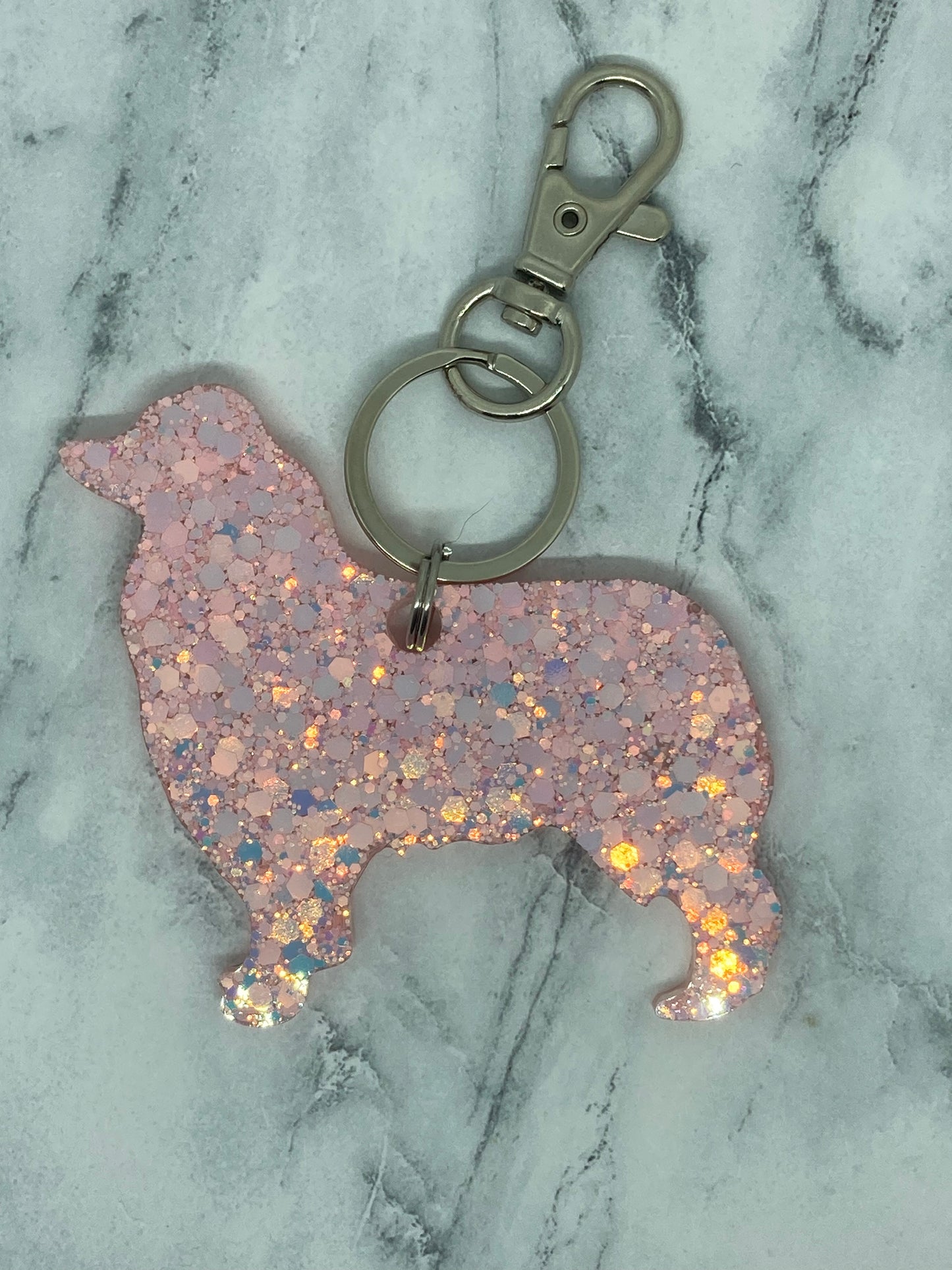 Australian Shepherd Collie Keychain
