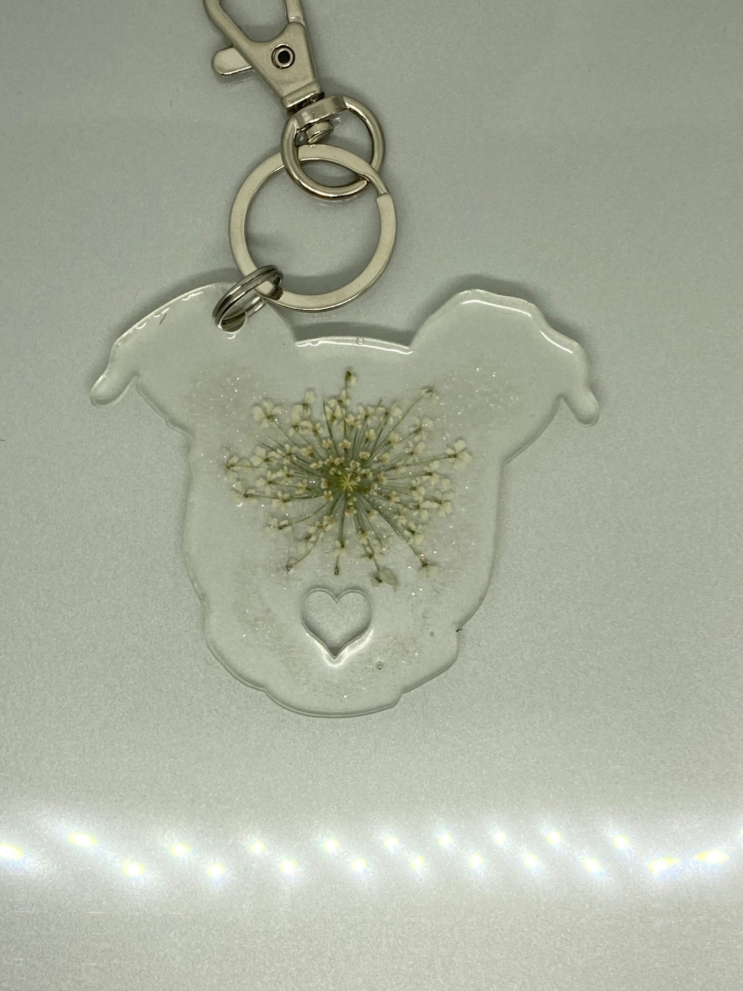 Pittie Head Keychain