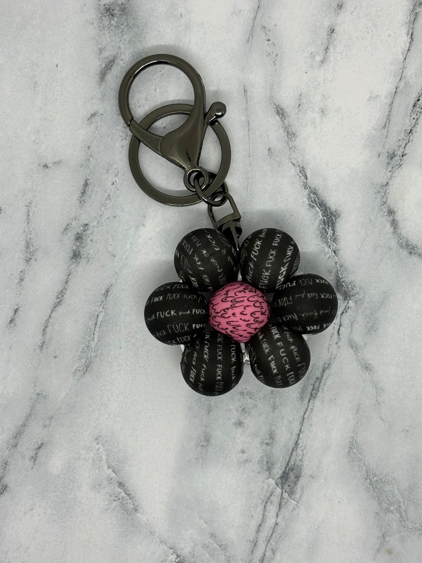 Beaded Flower Keychain
