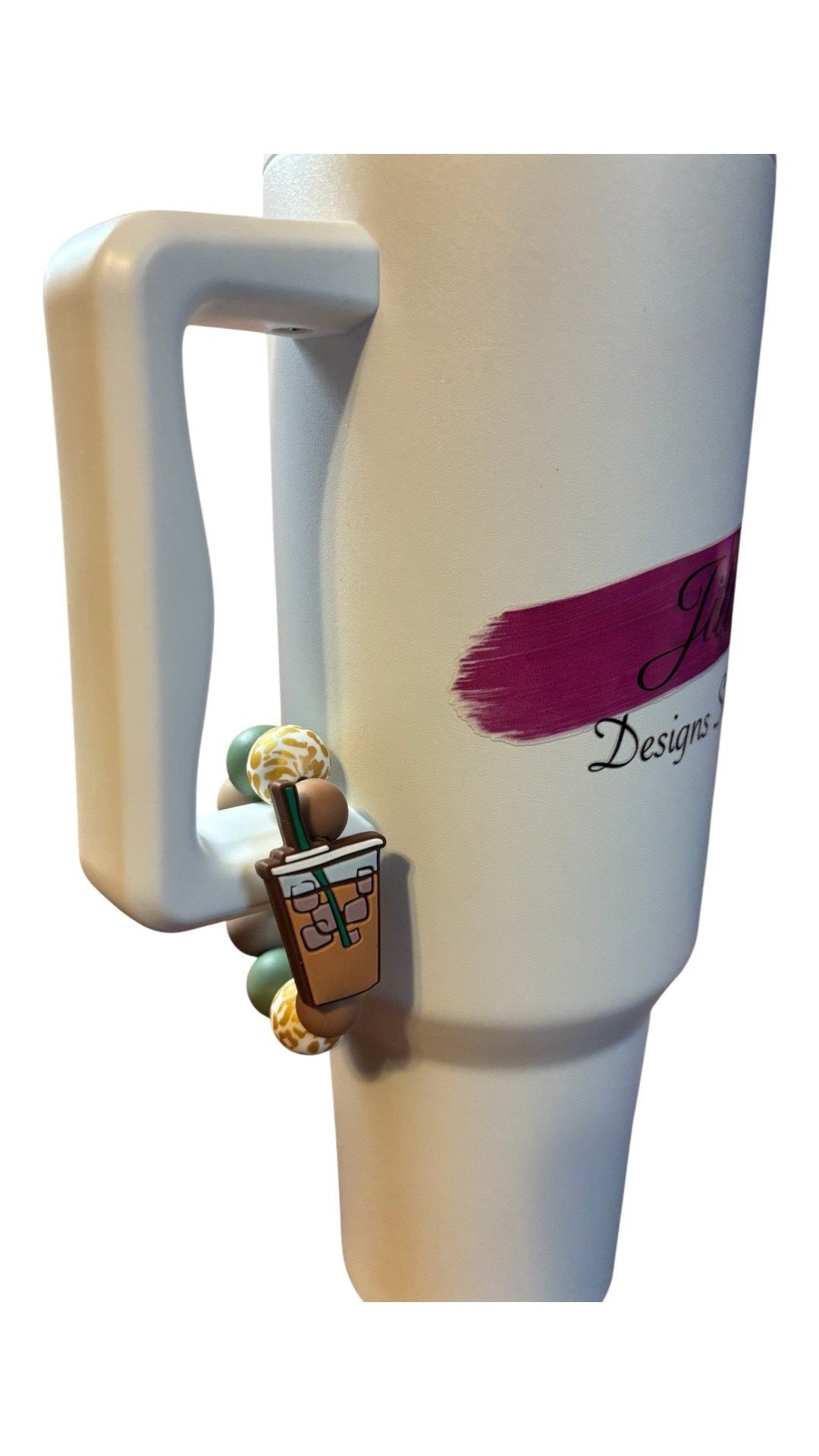 Iced Coffee Beaded handle charm