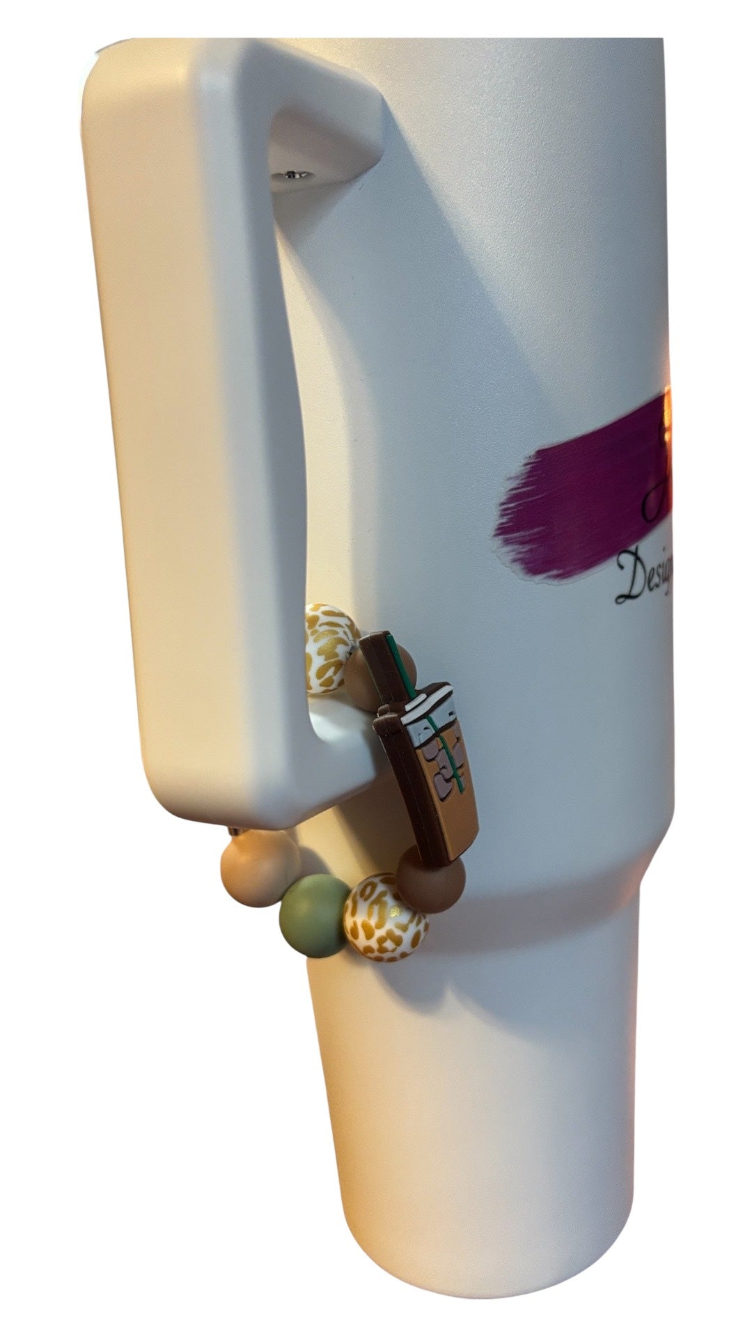 Iced Coffee Beaded handle charm