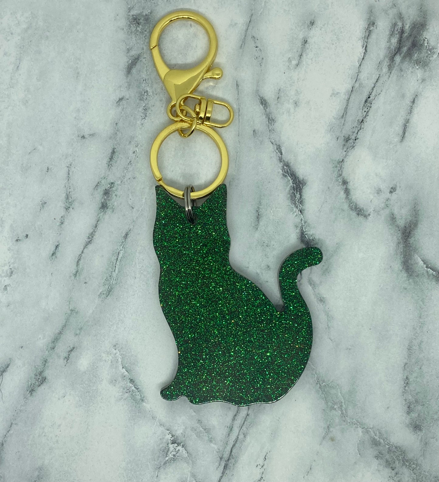 Sitting Cat Keychain