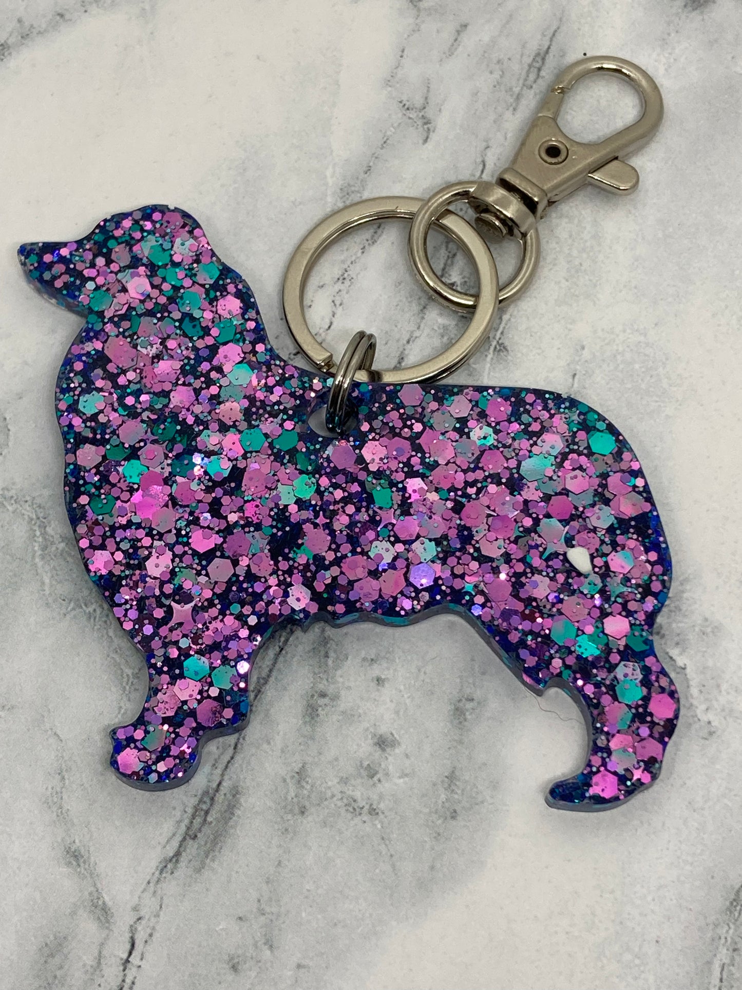 Australian Shepherd Collie Keychain