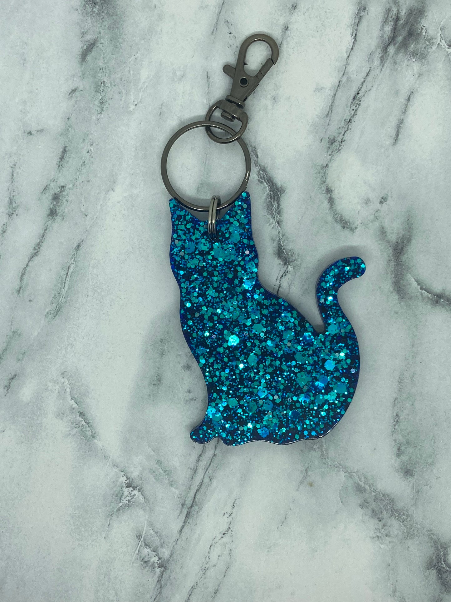 Sitting Cat Keychain