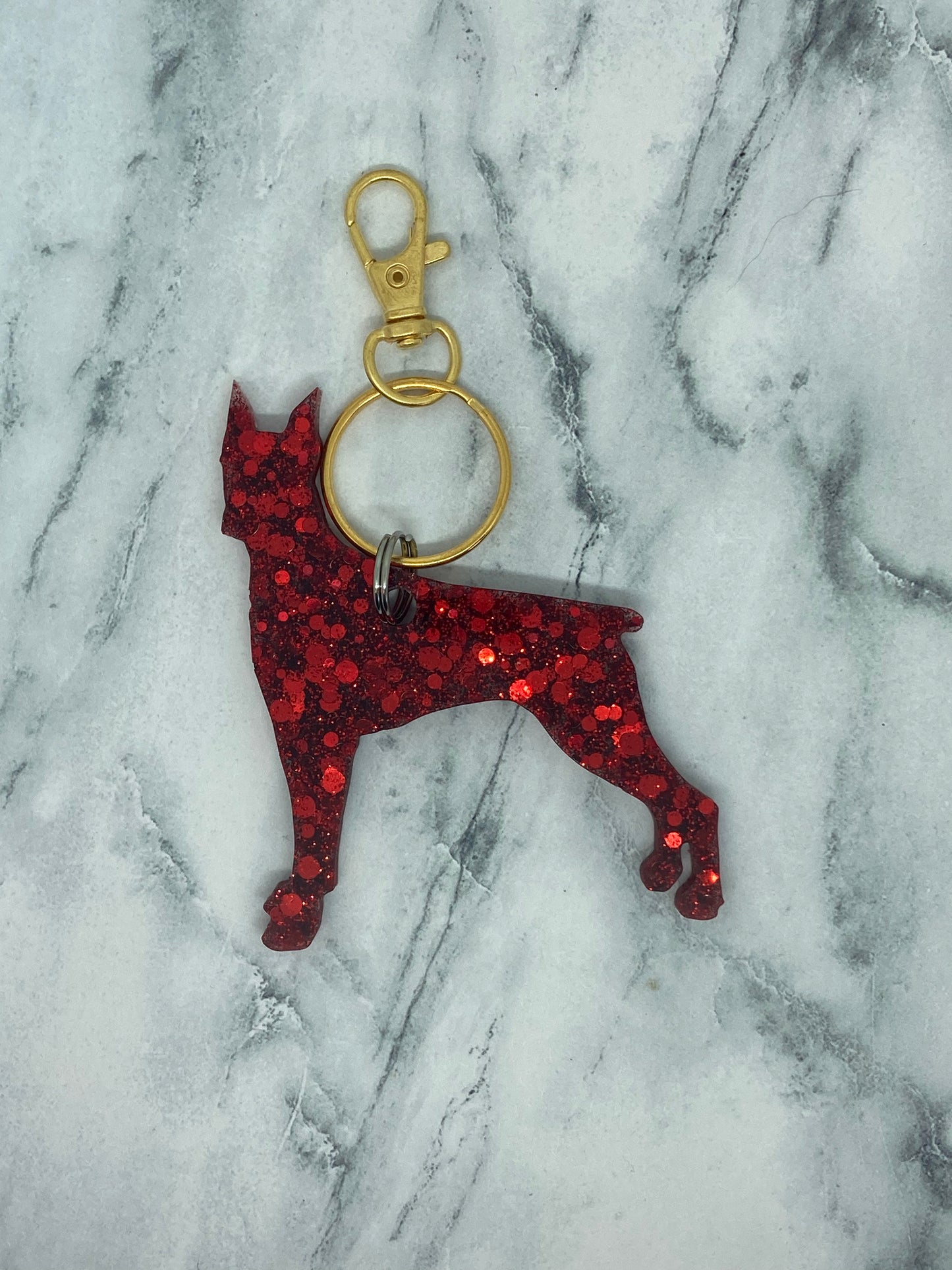 Doberman Keychain