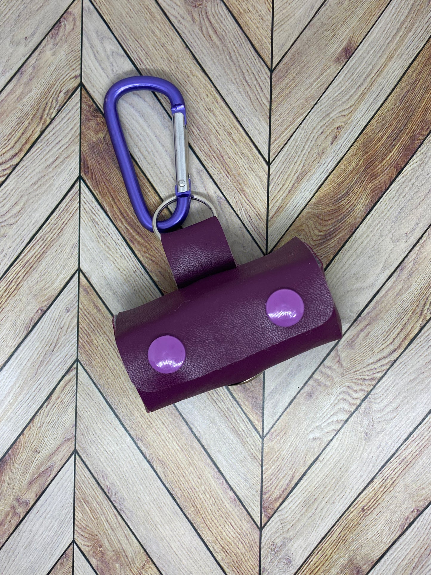 Faux leather dog bag dispenser, Solid Collection