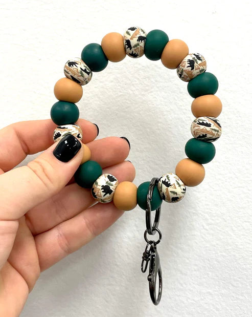 Don't Poke the Bear Silicone Beaded Wristlet