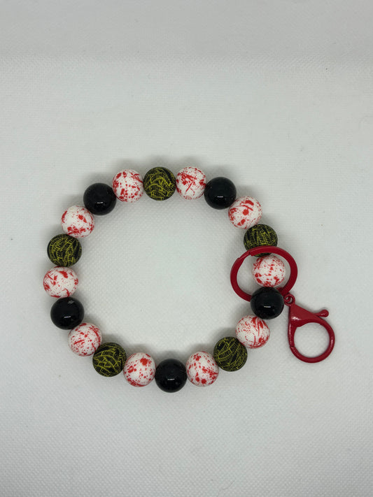 True Crime beaded wristlet