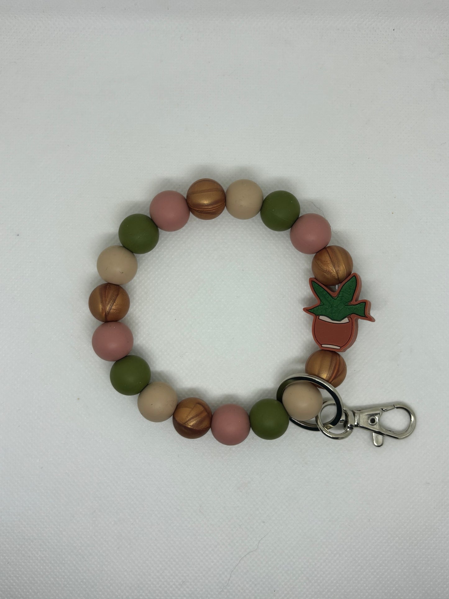 Aloe Plant Inspired Beaded Wristlet