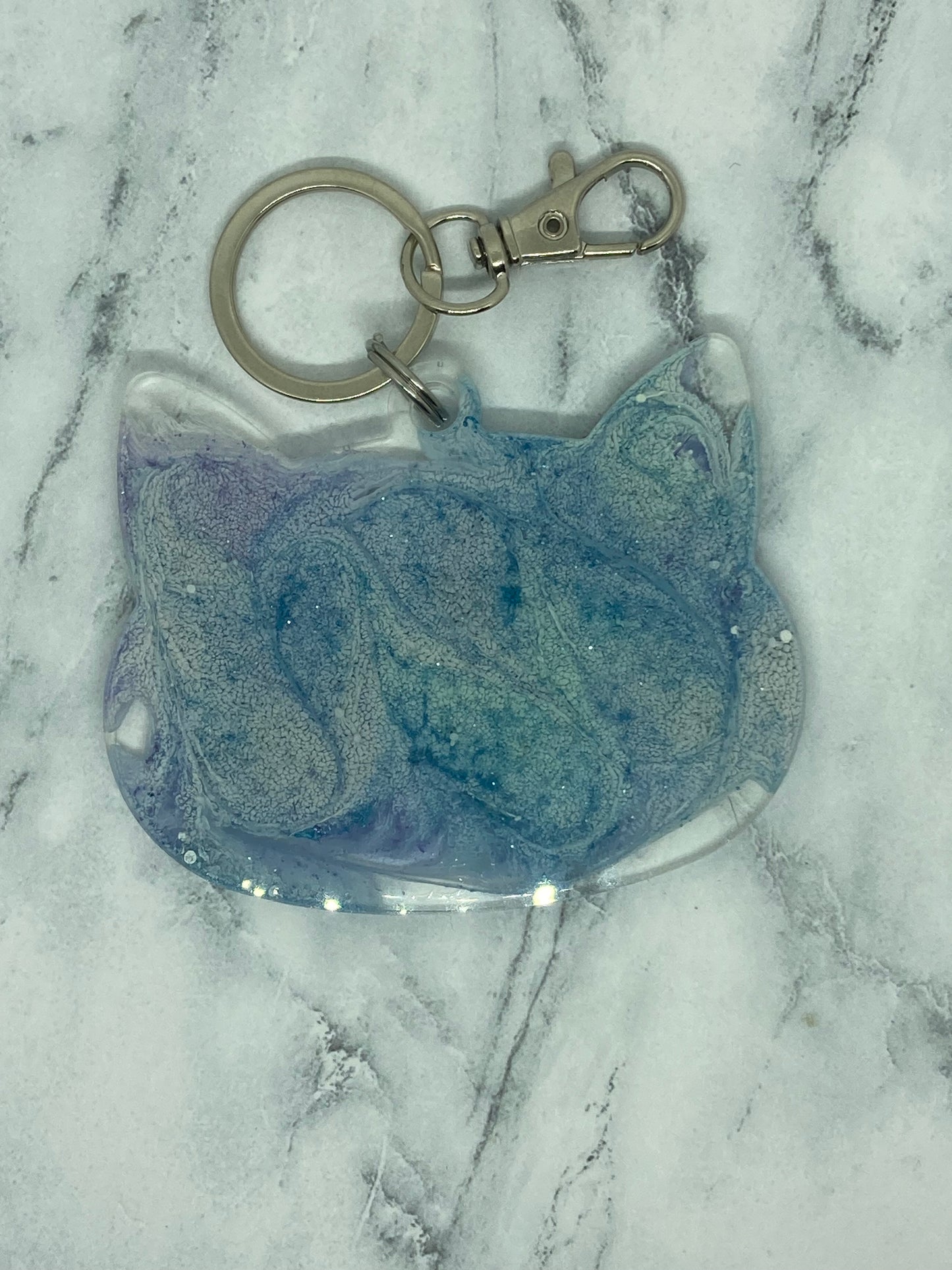 Cat head keychain