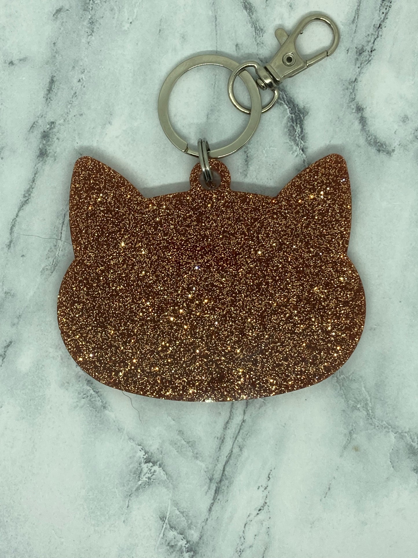 Cat head keychain