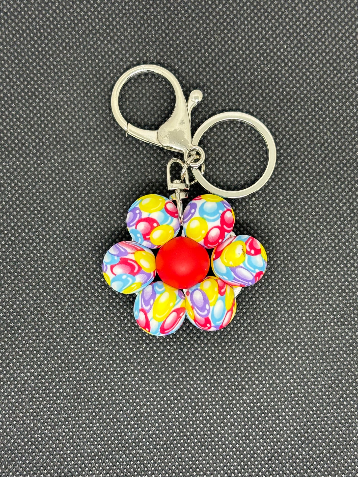 Beaded Flower Keychain