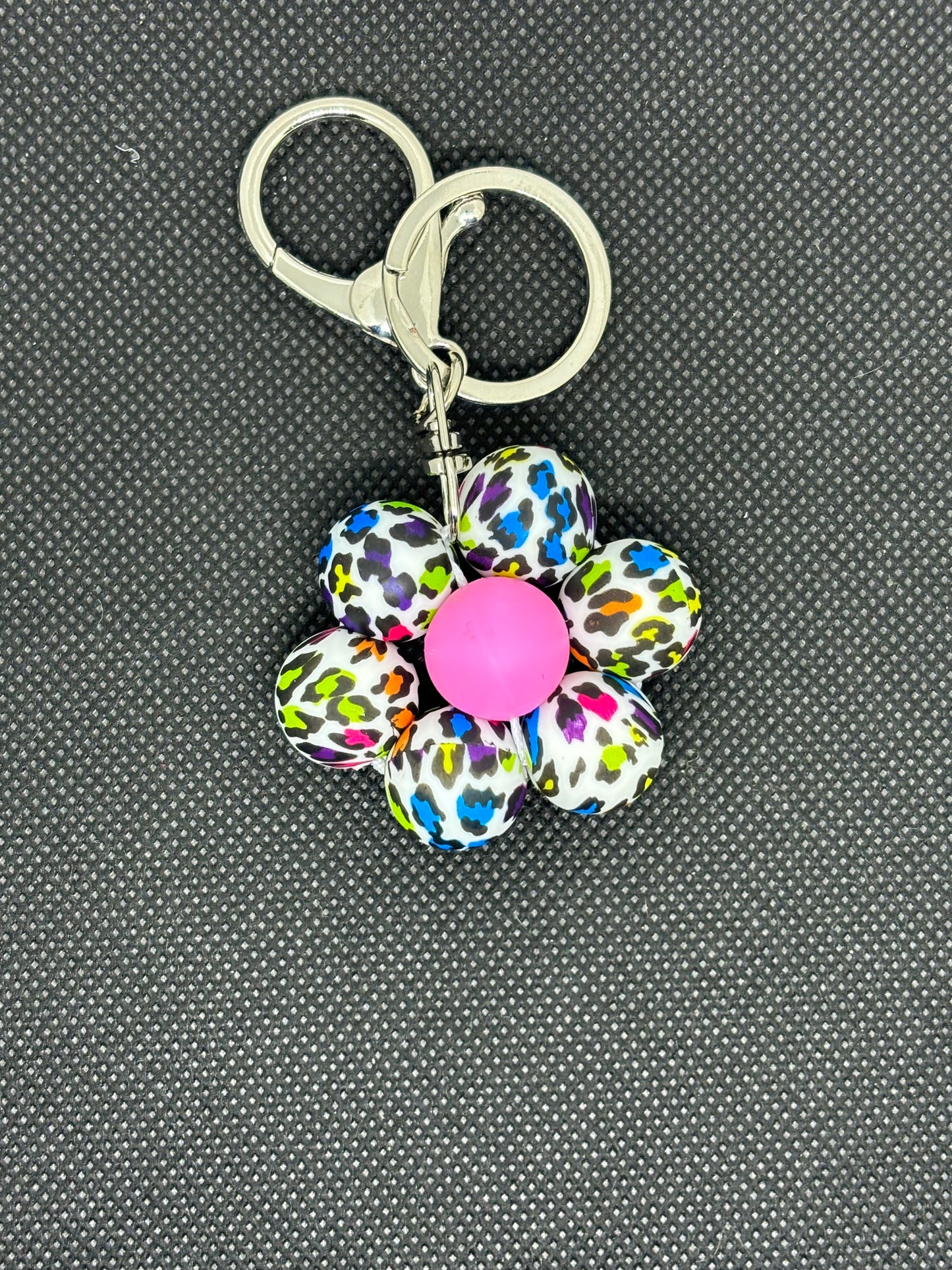 Beaded Flower Keychain