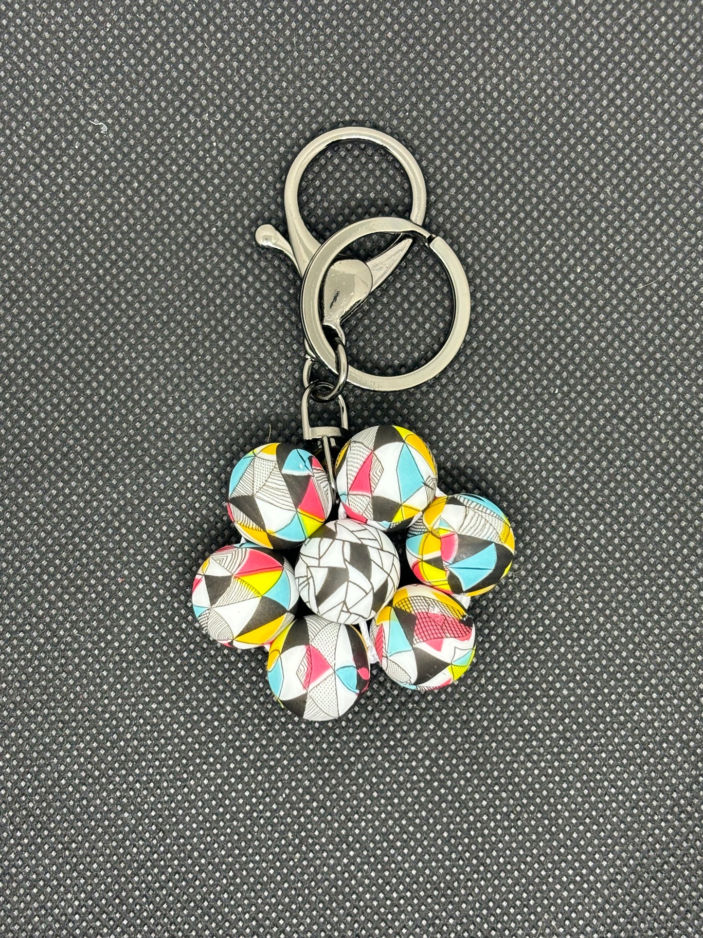 Beaded Flower Keychain