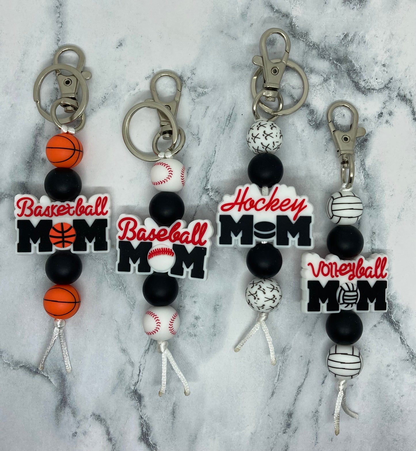 Sports mom mini keychains
