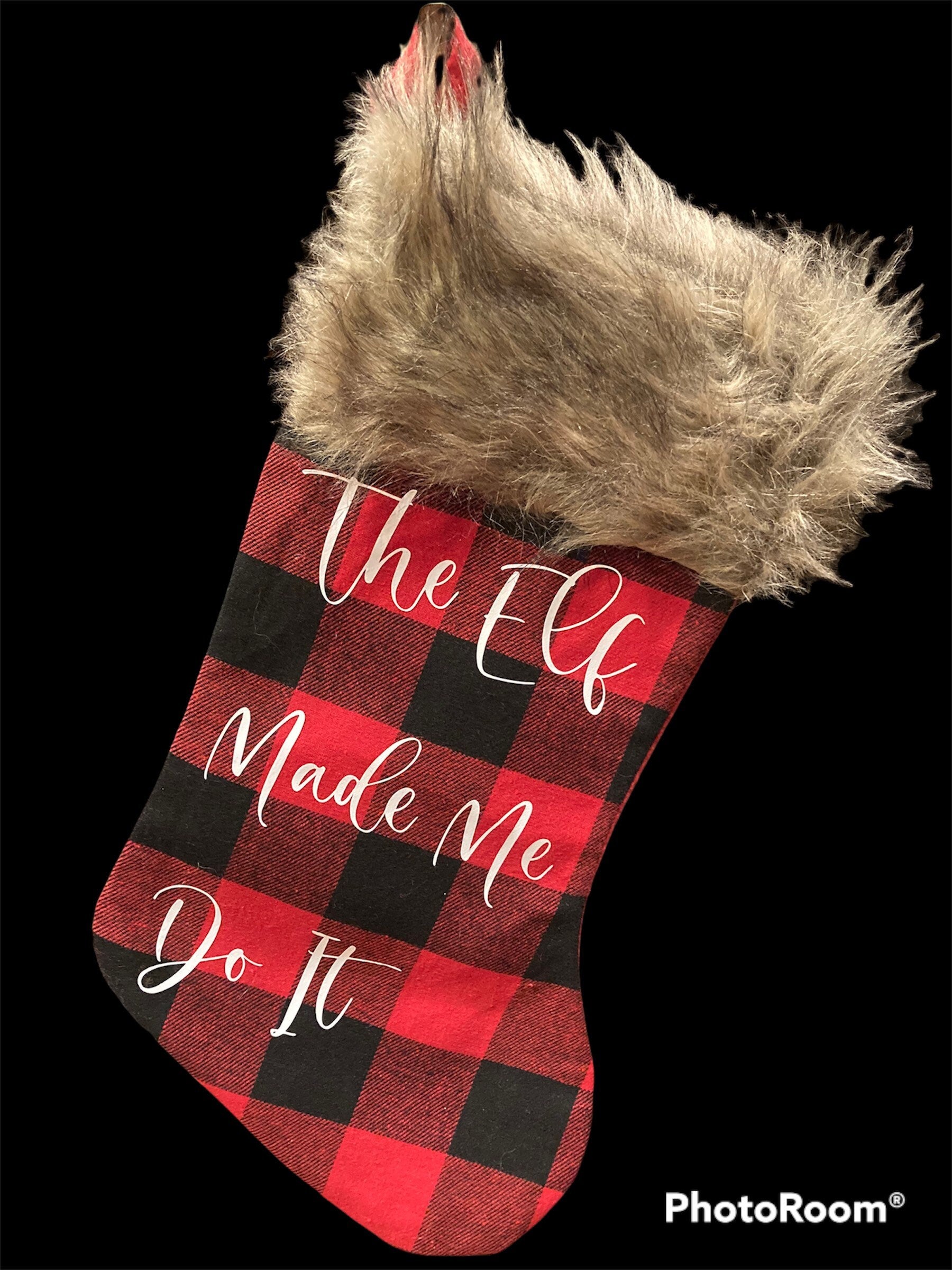 Red Buffalo Plaid Christmas Stocking