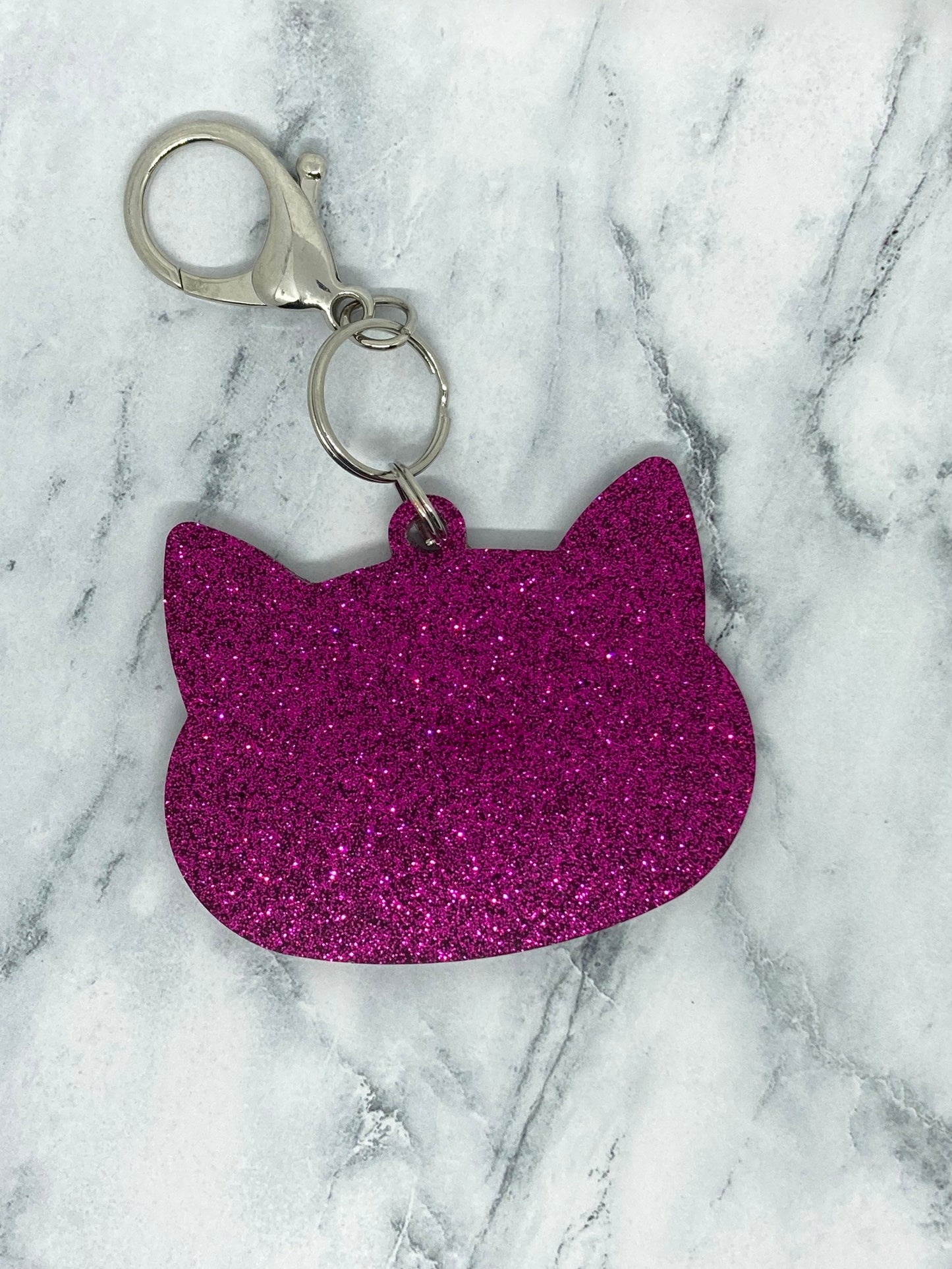 Cat head keychain, Cat lover, Cat mom