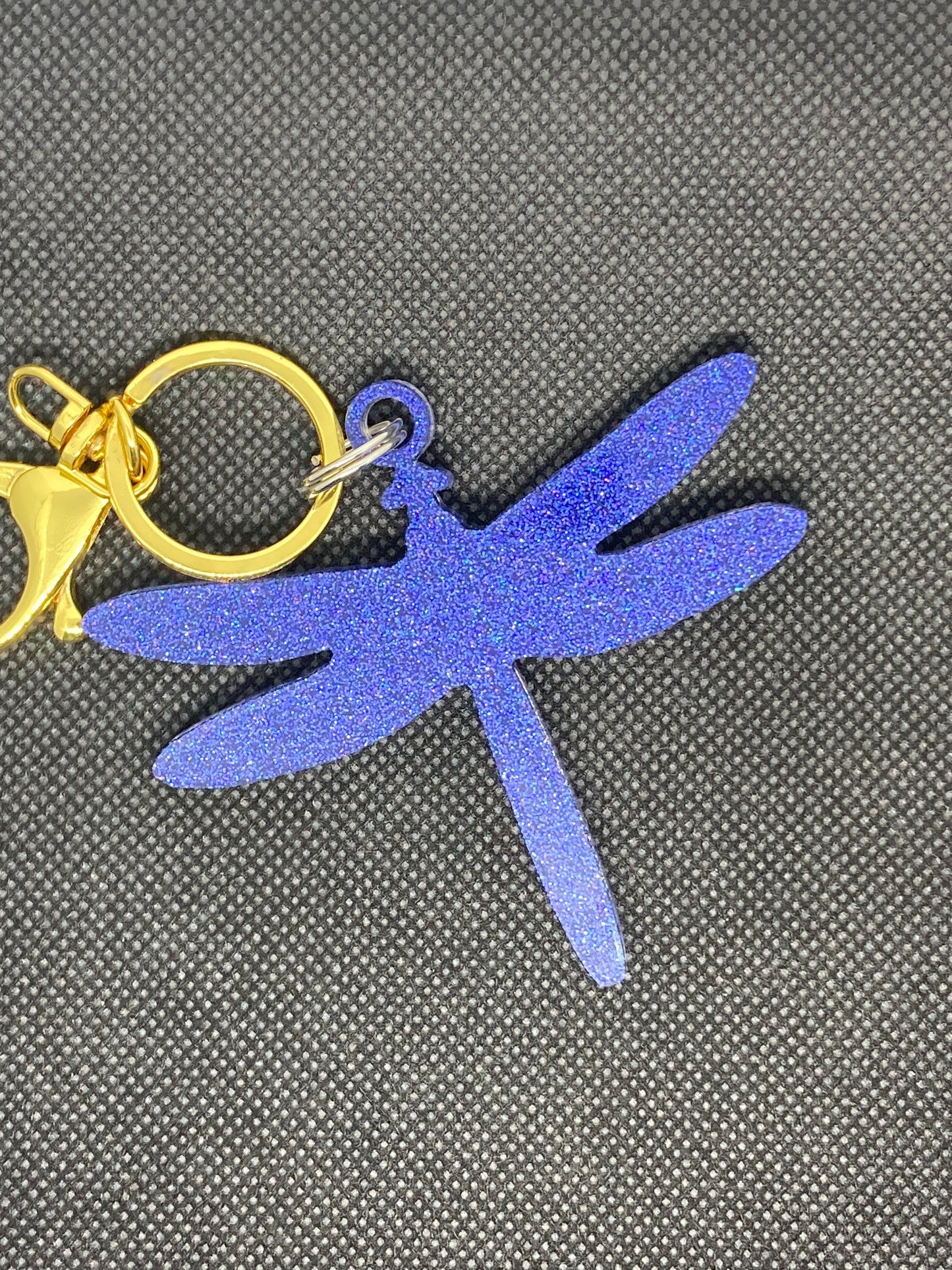 Dragonfly Glitter Keychain