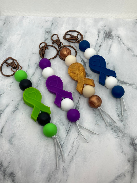 Ribbon Keychain, Silicone Keychain